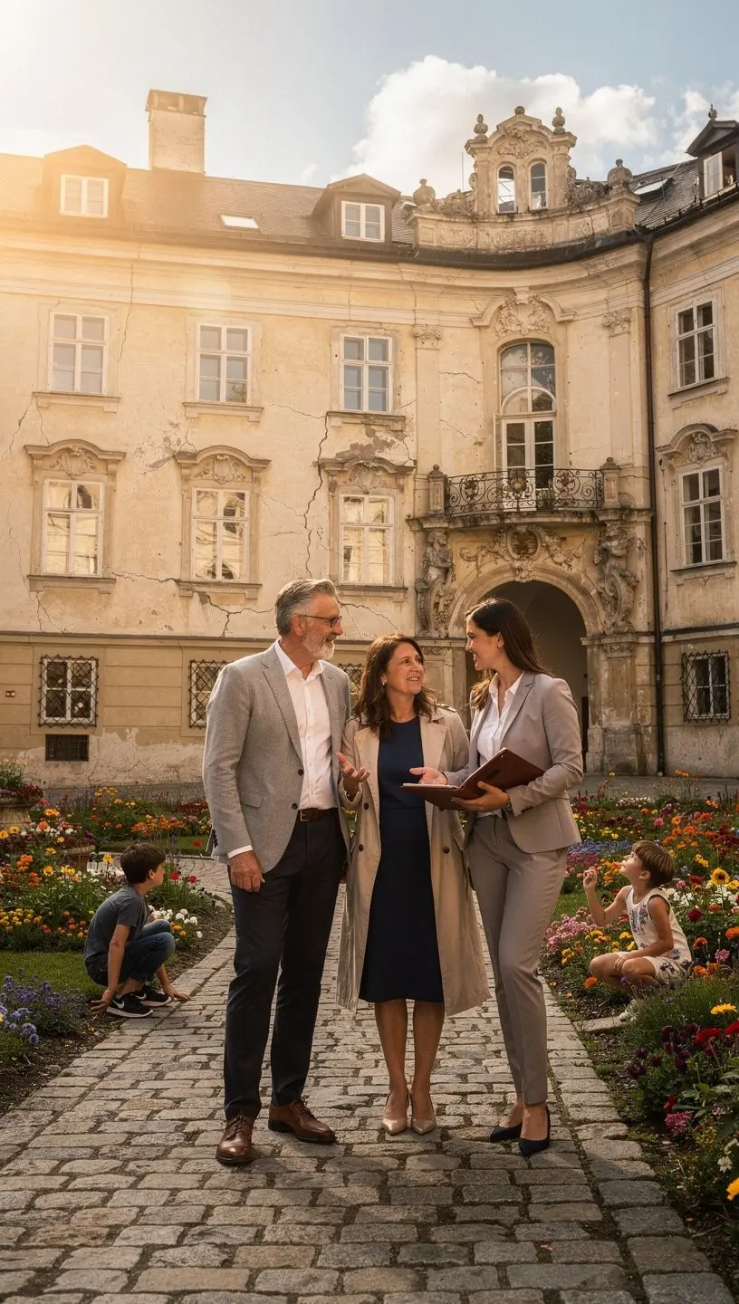 Historisches Gebäude in der Altstadt von Salzburg mit modernen Fenstern und liebevoll gestalteten Balkonen.